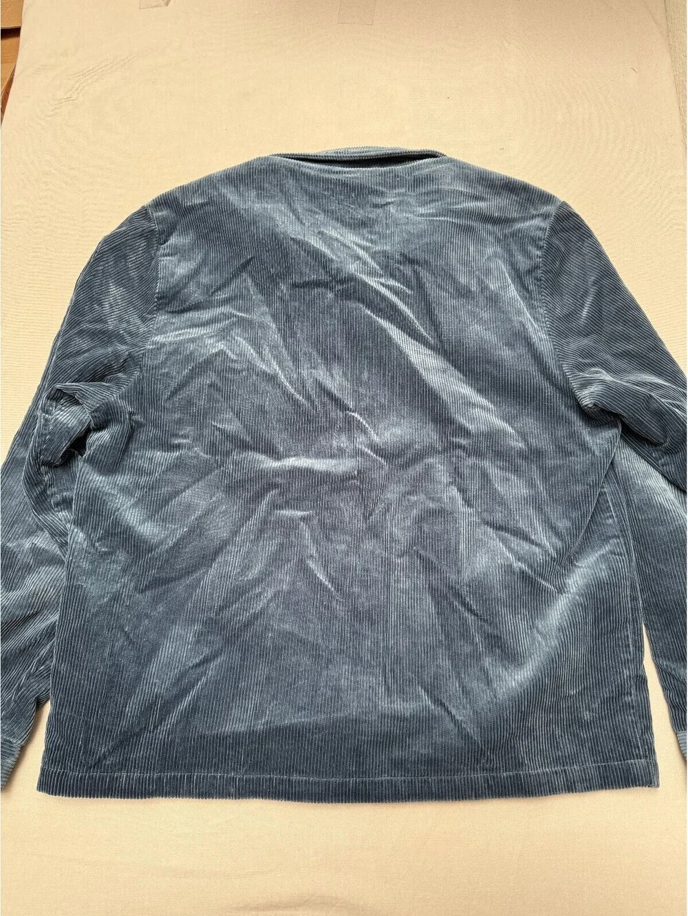 Brixton Utopia Corduroy Jacket Blue Janitor Logo - Large